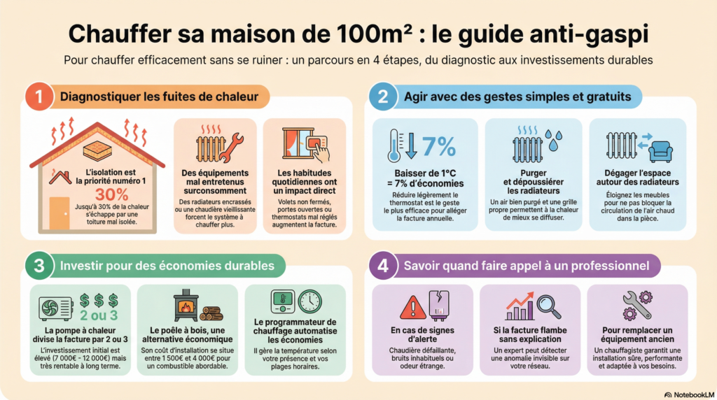 Guide anti-gaspi pour chauffer efficacement sa maison.